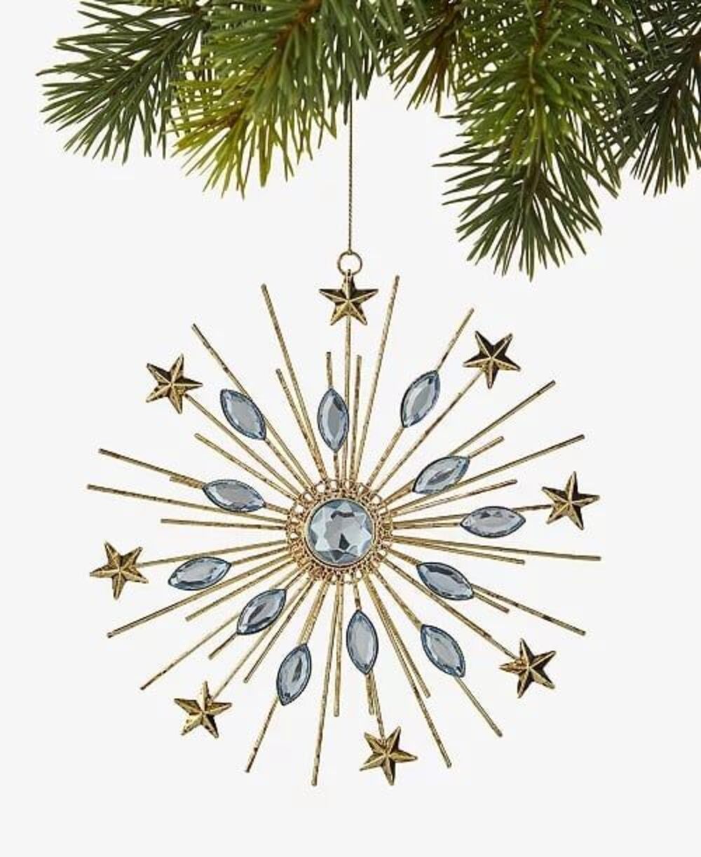 Macy’s Holiday Lane Berry Tones Gem Snowflake Ornament